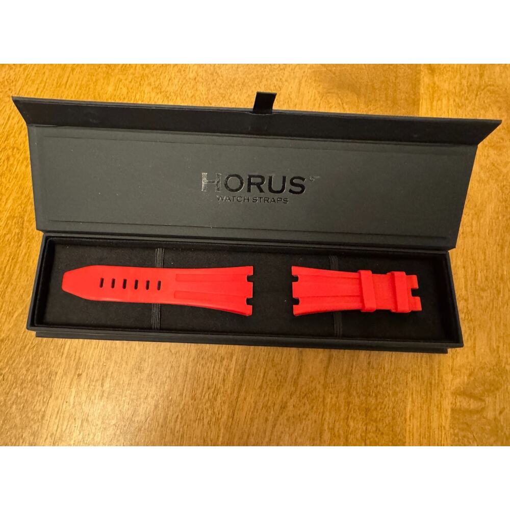 Horus for Audemars Piguet 42mm Heat Red Rubber Strap for Royal Oak Offshore